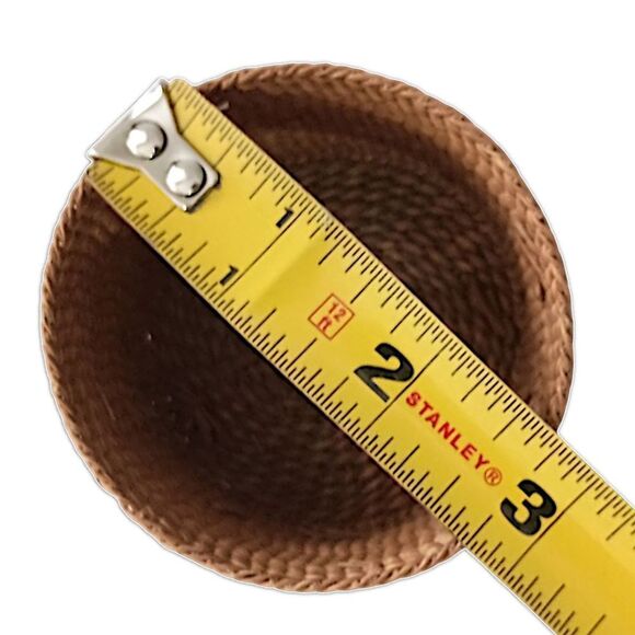 Vintage MINI Sweet Grass Basket Finely Woven Round Trinkets Bohemian Natural - Picture 3 of 15